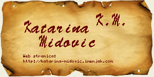 Katarina Midović vizit kartica